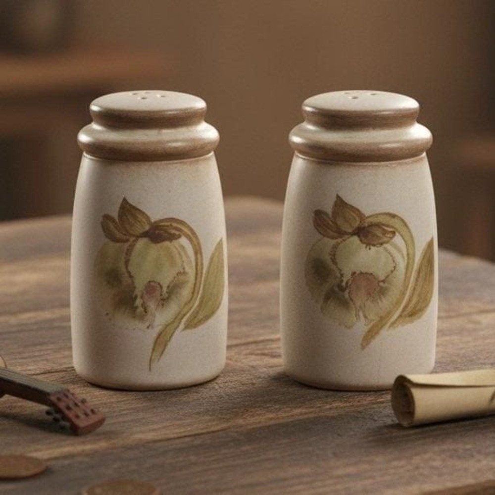Denby Troubadour Salt & Pepper Pot‎ Set, Vintage England Stoneware, Replacements